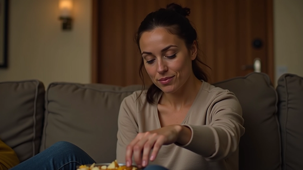 Person in thoughtful moment considering emotional eating patterns