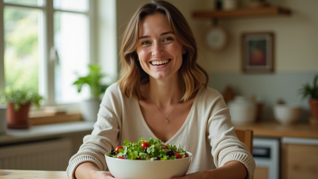 Woman enjoying a mindful meal